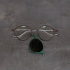 Rigards RG1038 Series Collection Detachable Double-Layer Plain Sunglasses RG-RG1038TI-FGQTSLKTMJBL Retro Bronze Frame/Dark Green Frame + Transparent Lenses/Gradient Green Lenses
